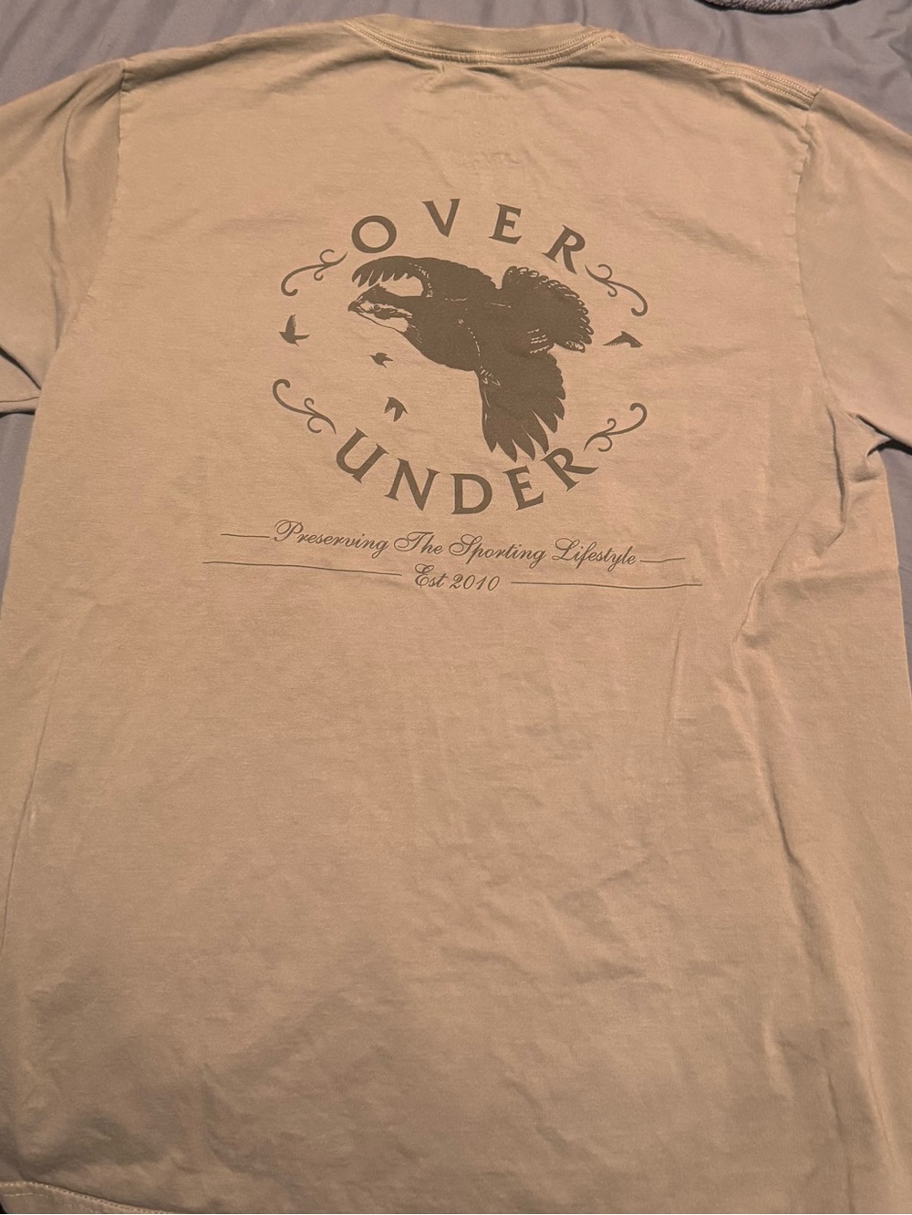 Over Under Hunting Pocket Tee Medium Made in USA Pima Cotton